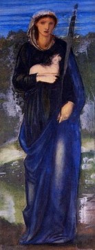  Burne Canvas - St Agnes PreRaphaelite Sir Edward Burne Jones